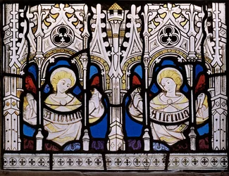 Allelulia, Engel mit Schriftrollen, ca. 1865